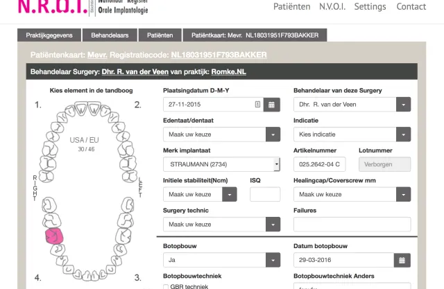 NROI: landelijk register voor orale implantologie