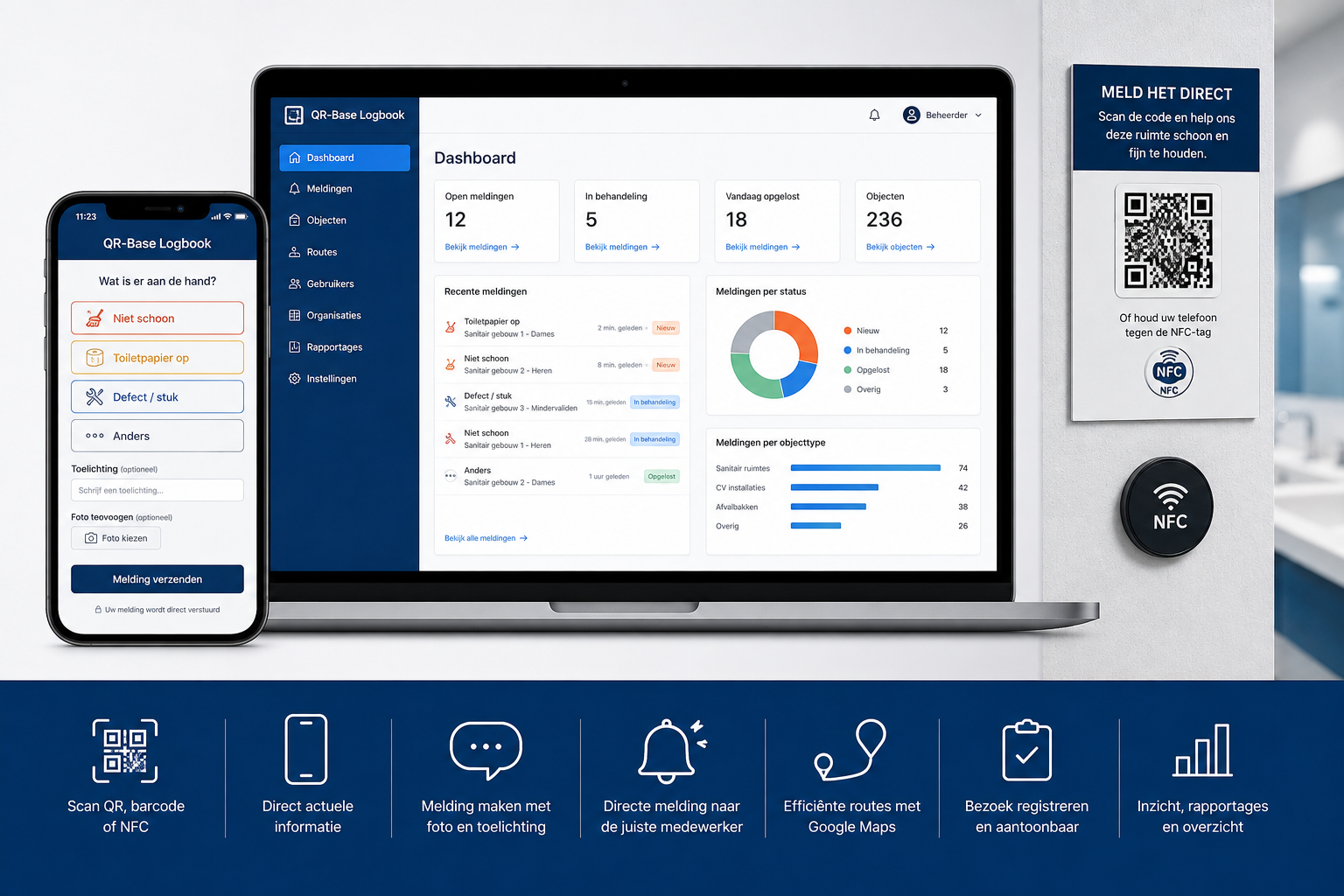 QR-Base Logbook: digitale meldingen en serviceregistratie